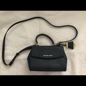 Michael Kors small navy blue crossbody bag